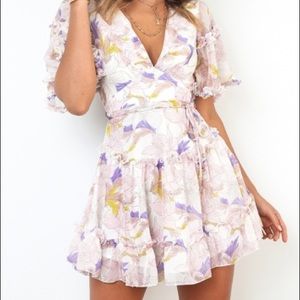 Short Floral Plunged Neckline Dress SOLD elsewhere